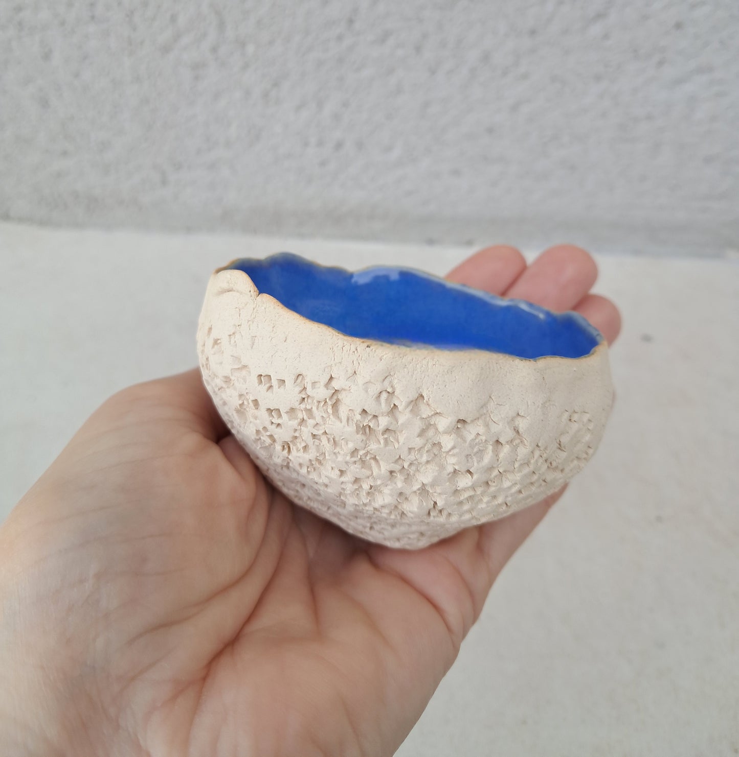 Coupelle en grès blanc