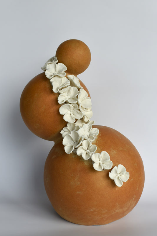 Sculpture en grés et porcelaine