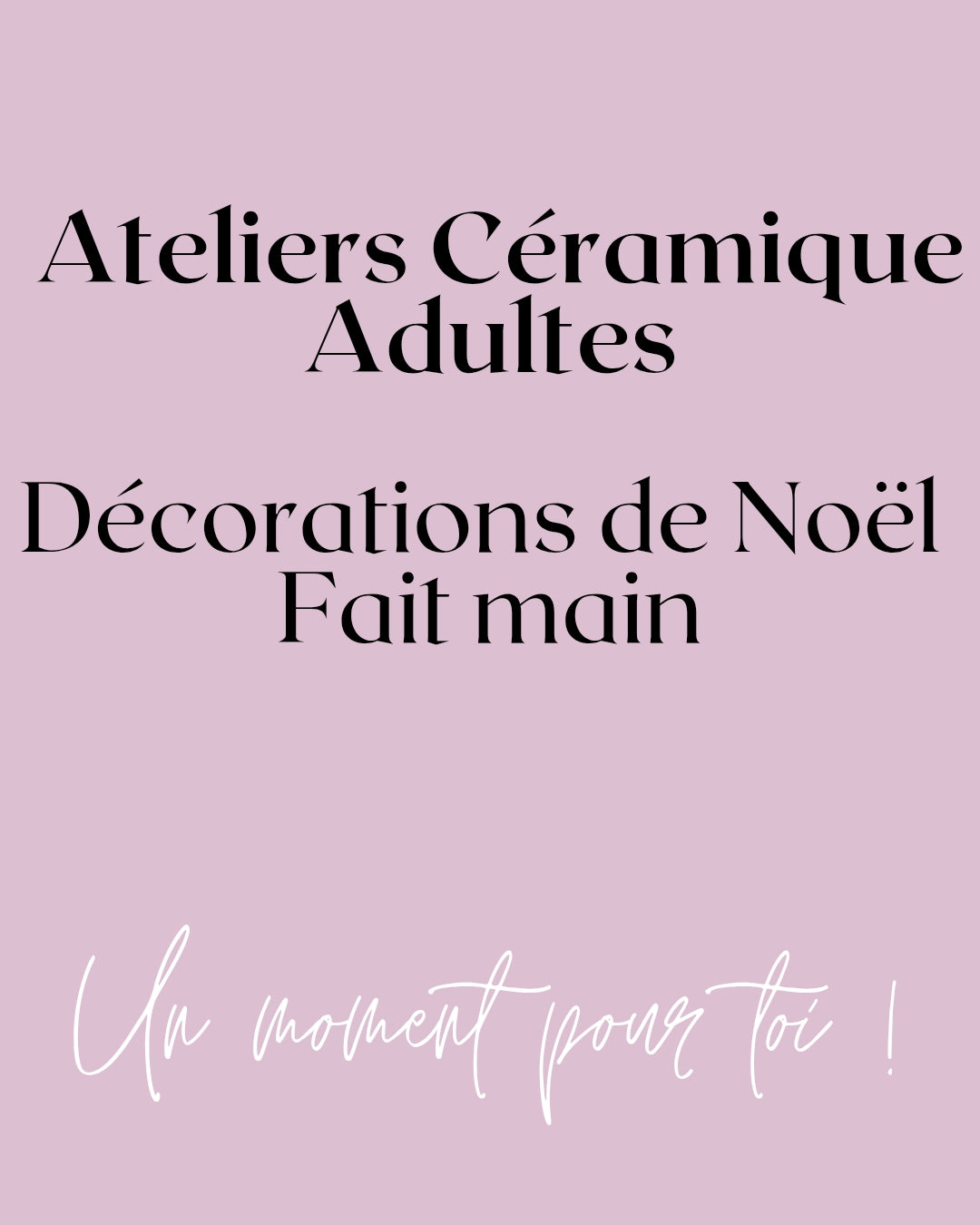 Atelier Céramique Adultes : Décorations de Noël fait main